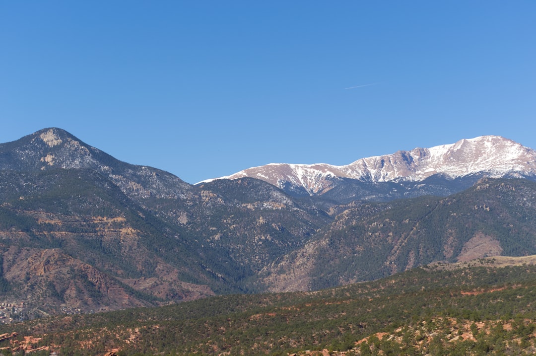panoramic view from the summit of Pikes Peak Colorado